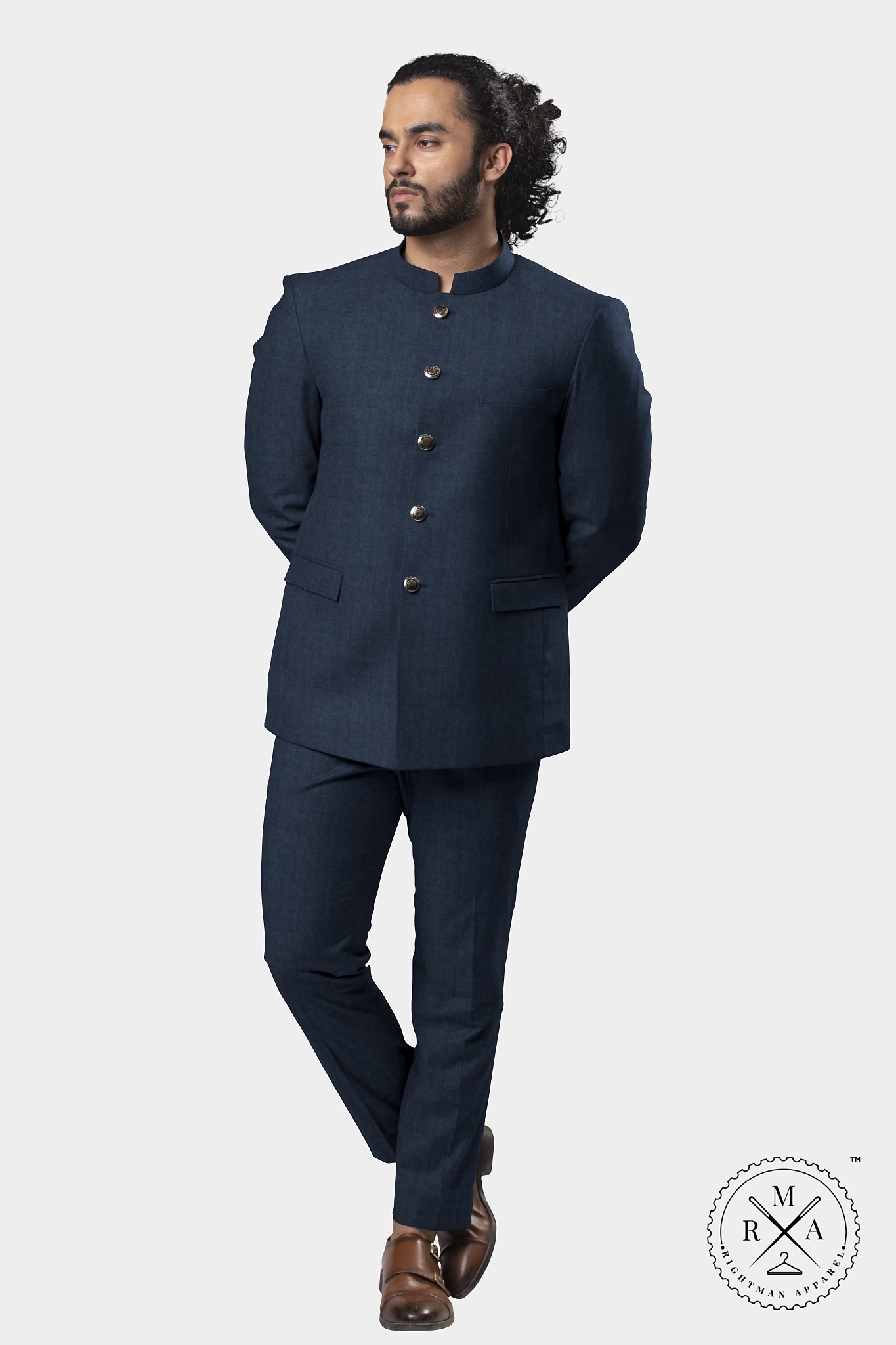 Charcoal Grey TR Jodhpuri Suit SU39